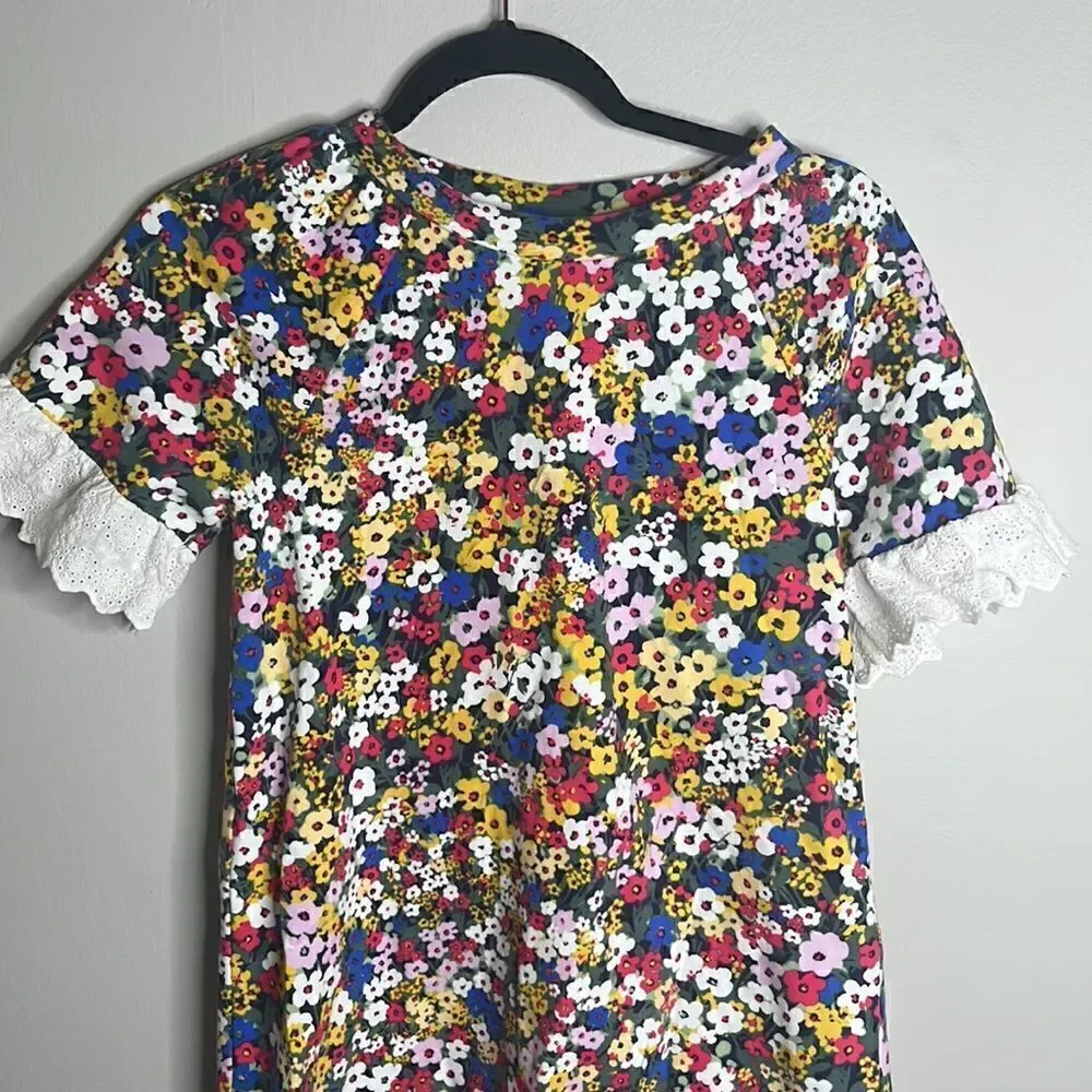 Women’s Ann Taylor Size XS Mini Dress Floral with Ruffled Sleeves - Picture 5 of 6